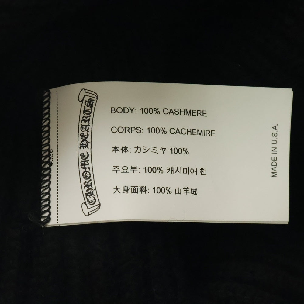 CHROME HEARTS(クロムハーツ) BIG DADDY ビッグダディ スターボール付き カシミヤニット ビーニー ニットキャップ 帽子 ブラック