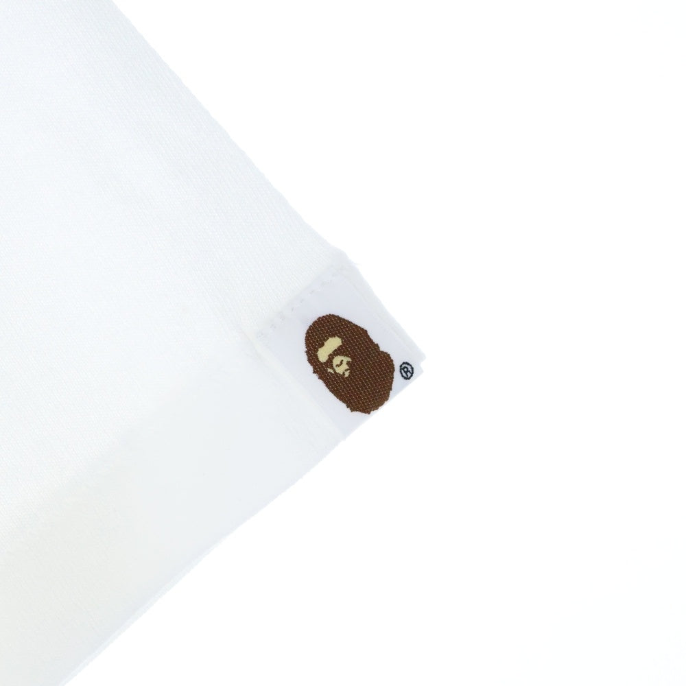 A BATHING APE(アベイシングエイプ) Big Ape Head Graphic Tee カモフラ ビッグヘッド マイロ プリント半袖Tシャツ クルーネックカットソー ホワイト/ピンク