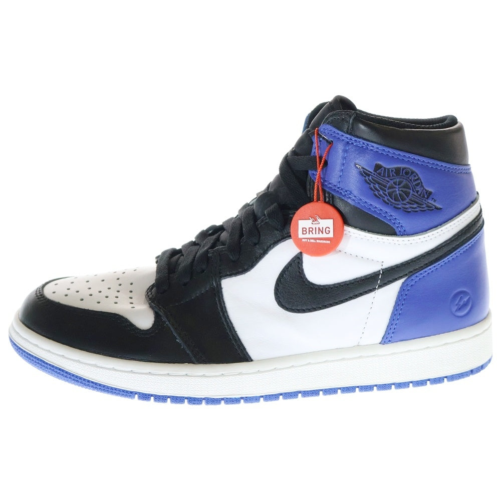 NIKE(ナイキ) ×fragment design RETRO HIGH OG フラグメントデザイン エアジョーダン1 レトロ ハイカットスニーカー ブラック/ブルー US9/27cm 716371-040