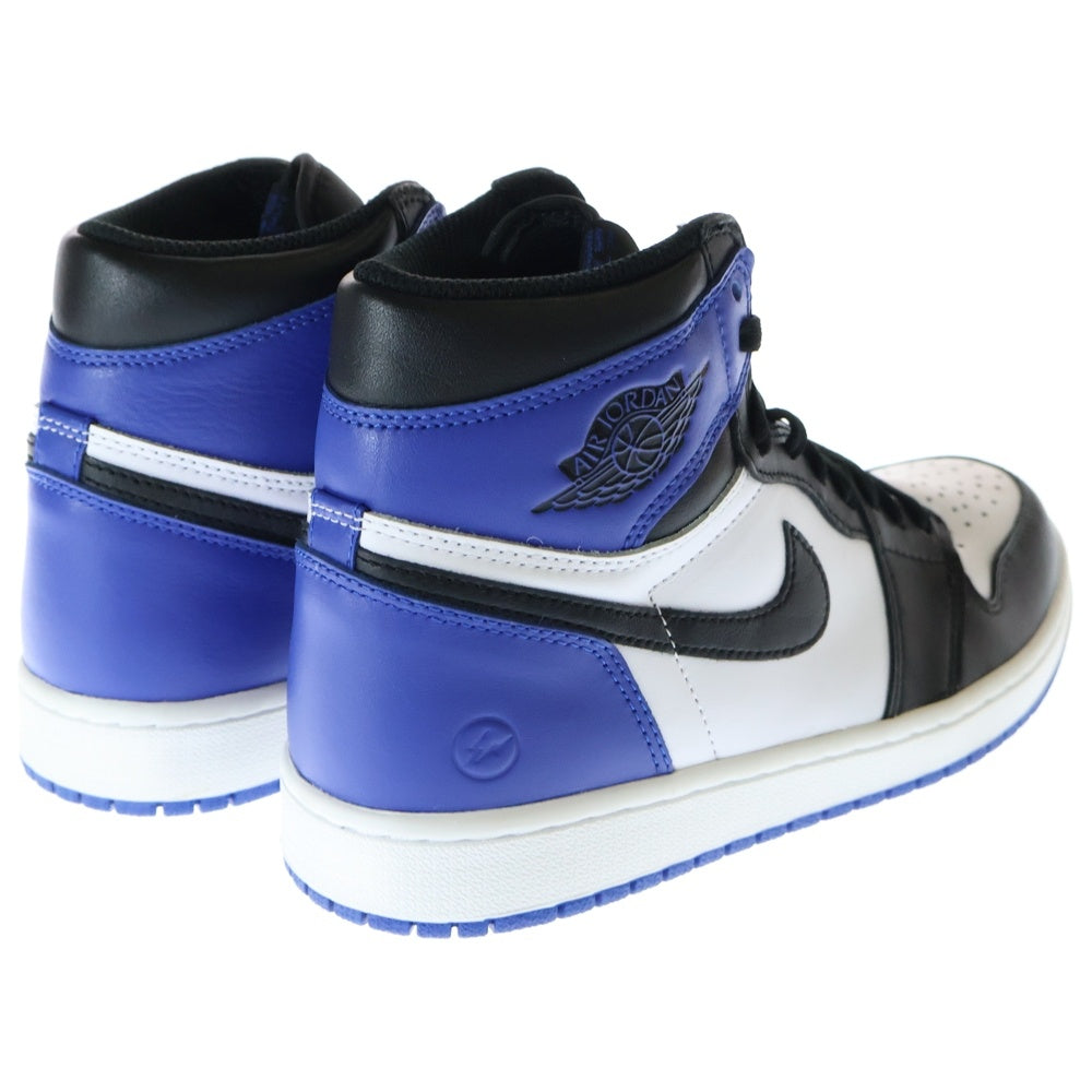 NIKE(ナイキ) ×fragment design RETRO HIGH OG フラグメントデザイン エアジョーダン1 レトロ ハイカットスニーカー ブラック/ブルー US9/27cm 716371-040