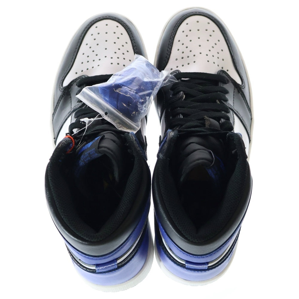 NIKE(ナイキ) ×fragment design RETRO HIGH OG フラグメントデザイン エアジョーダン1 レトロ ハイカットスニーカー ブラック/ブルー US9/27cm 716371-040