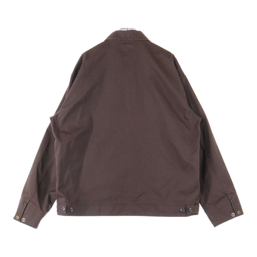 SCHOTT(ショット) TC WORK JACKET 胸ロゴ刺繍ジップアップワークジャケット ブラウン 3112055