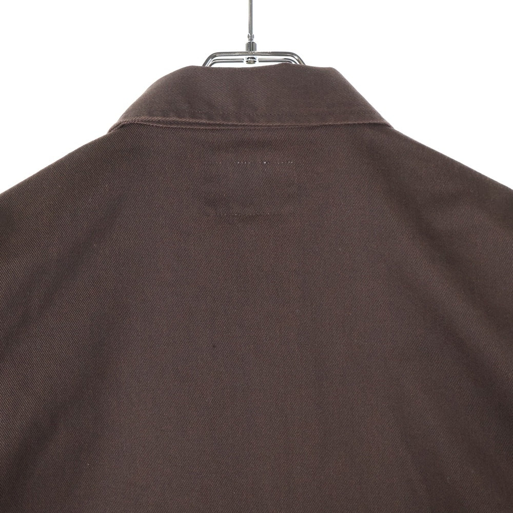 SCHOTT(ショット) TC WORK JACKET 胸ロゴ刺繍ジップアップワークジャケット ブラウン 3112055