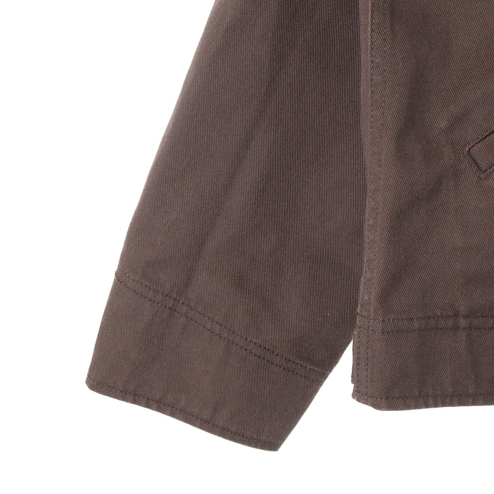 SCHOTT(ショット) TC WORK JACKET 胸ロゴ刺繍ジップアップワークジャケット ブラウン 3112055