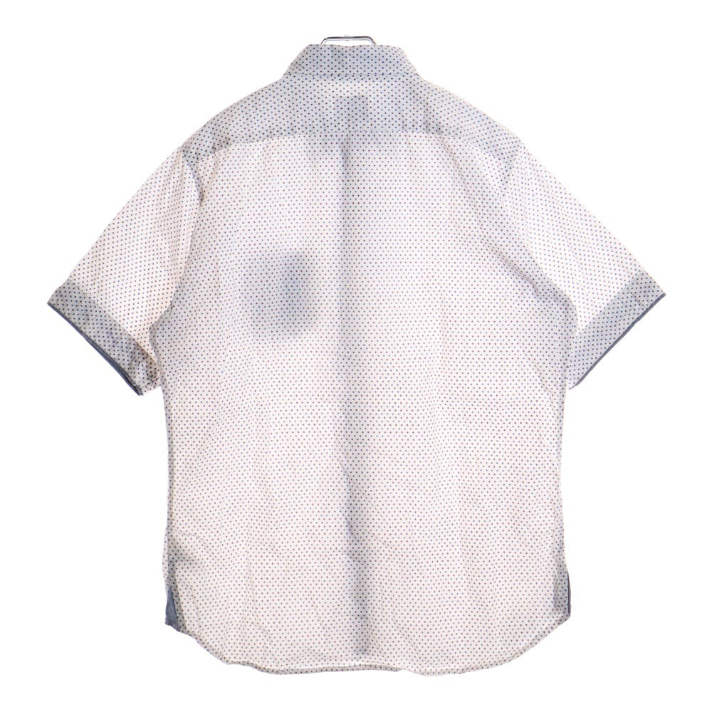 BEAMS HEART(ビームス ハート) ドット柄 半袖シャツ ホワイト 42-01-0048-147