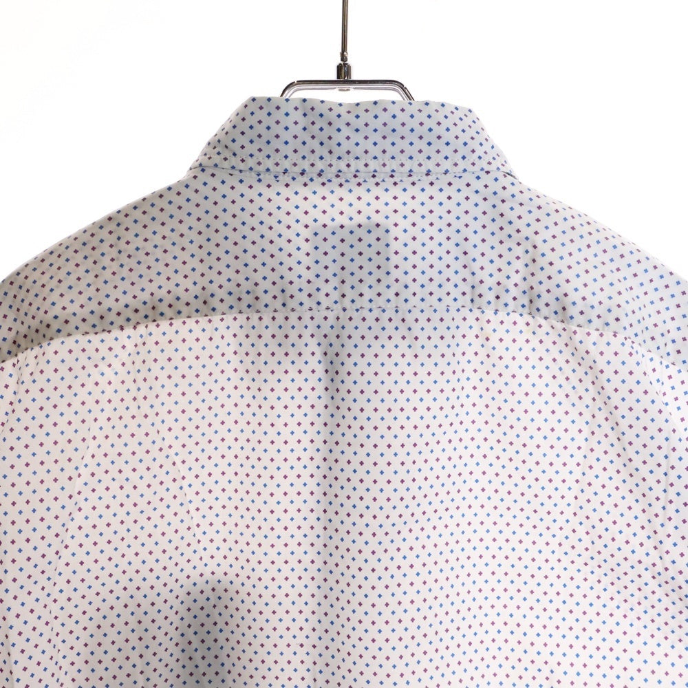 BEAMS HEART(ビームス ハート) ドット柄 半袖シャツ ホワイト 42-01-0048-147