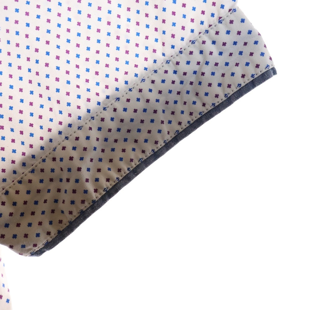 BEAMS HEART(ビームス ハート) ドット柄 半袖シャツ ホワイト 42-01-0048-147