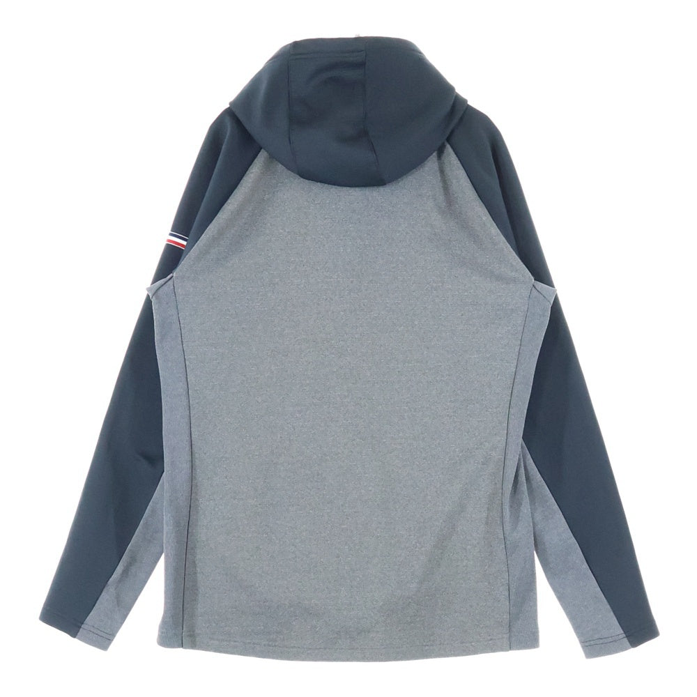 NO BRAND(ノーブランド) le coq sportif フロントプリント フーデットスウェットジャケット ジップアップパーカー グレー QB-560443