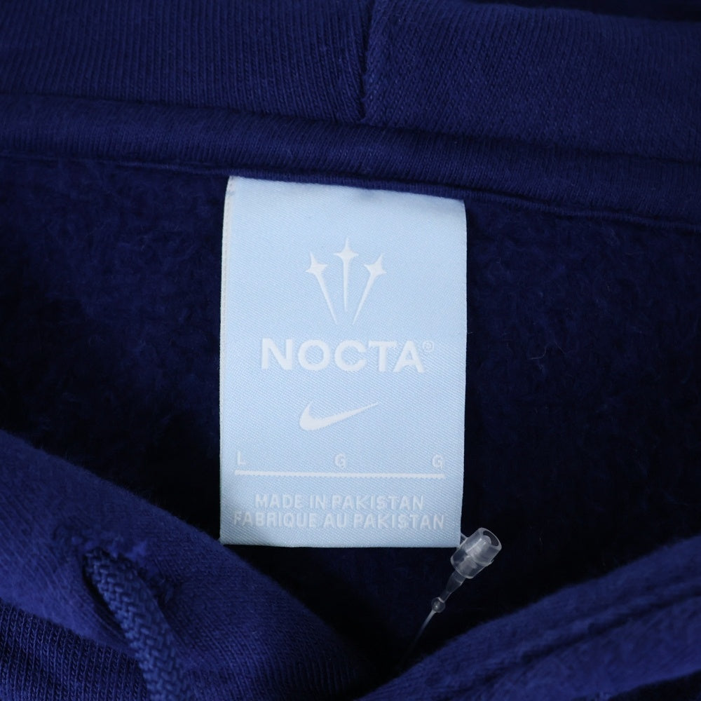 NIKE(ナイキ) xDrake NOCTA NRG Cardinal Stock Hoodie ×ドレイク カーディナルストック スウッシュロゴ刺繍入りフーディーパーカー ネイビー DA3920-492