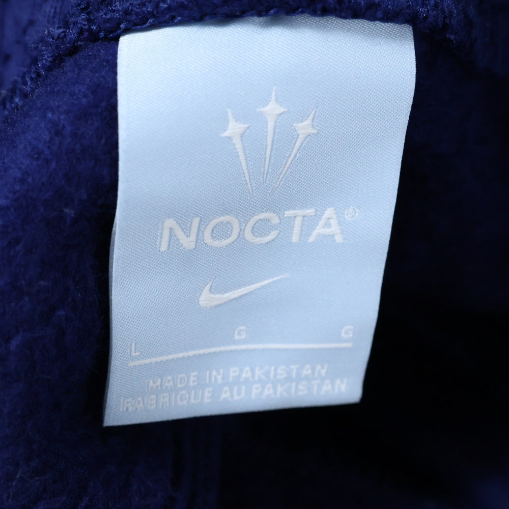 NIKE(ナイキ) xDrake NOCTA NRG FLEECE PANT ×ドレイク スウッシュロゴ刺繍入り フリーススウェットトレーナーパンツ ネイビー DA3935-492