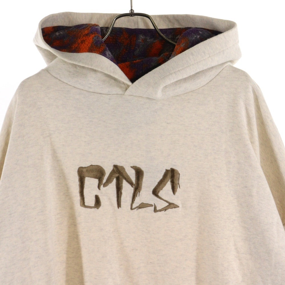 cvtvlist(カタリスト) CTLS ロゴ刺繍入りデザインプルオーバーフーディーパーカー グレー