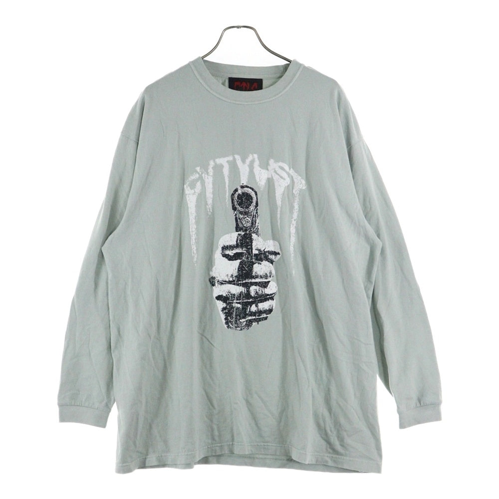 cvtvlist(カタリスト) CTLS フロントプリントクルーネック長袖Tシャツカットソー ブルー 2301010303