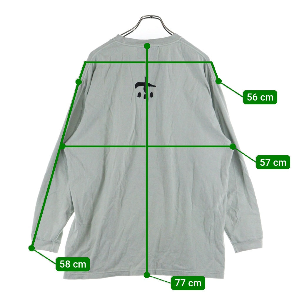cvtvlist(カタリスト) CTLS フロントプリントクルーネック長袖Tシャツカットソー ブルー 2301010303