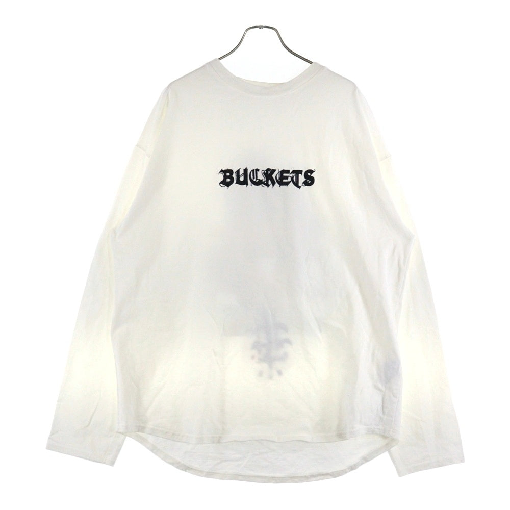 cvtvlist(カタリスト) CTLS Buskets Longsleeve Tee バスケット 刺繍デザインバックプリント クルーネックロングスリーブ長袖Tシャツカットソー ホワイト