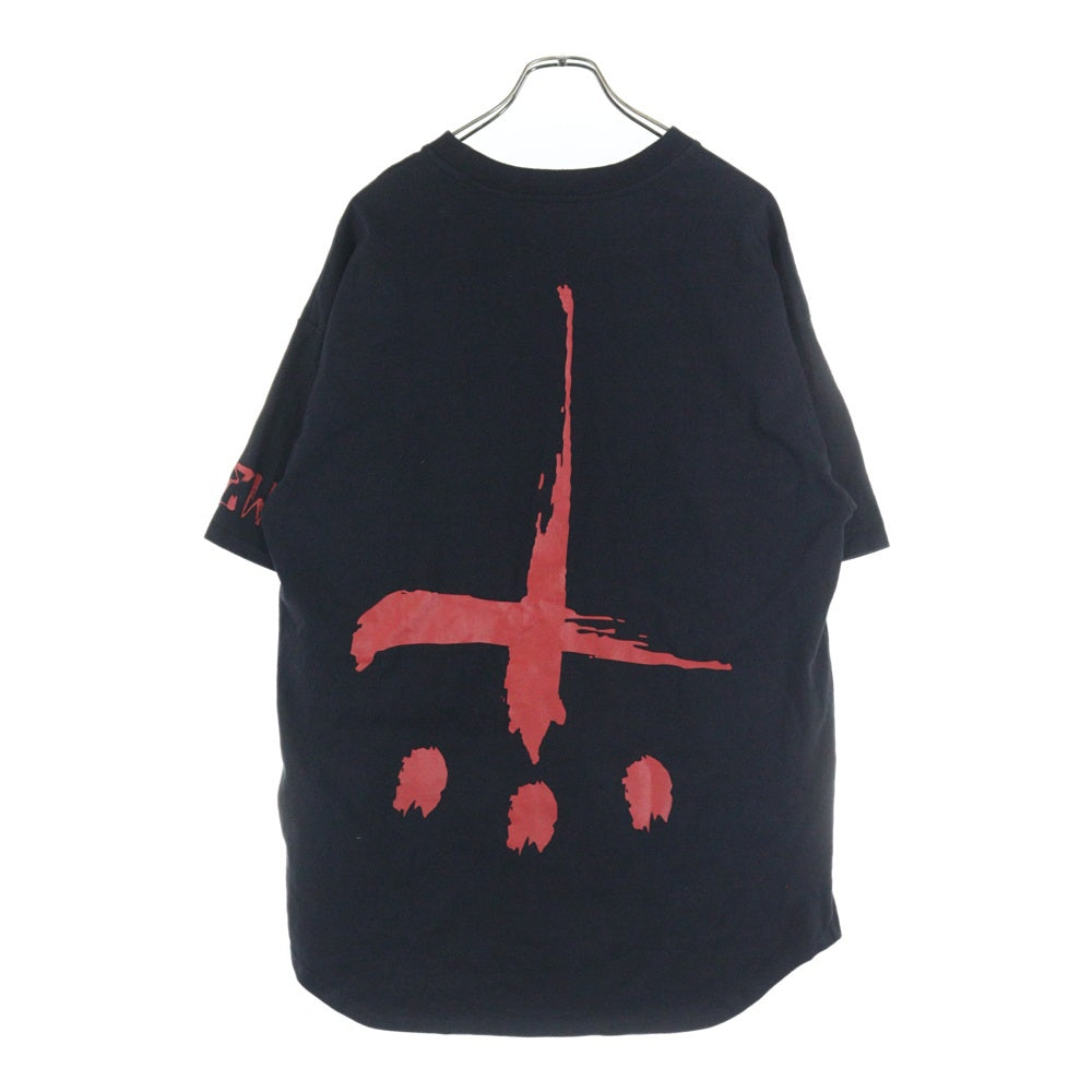 cvtvlist(カタリスト) CTLS ロゴ両面プリント刺繍デザインクルーネック半袖Tシャツカットソー ブラック 2101090307