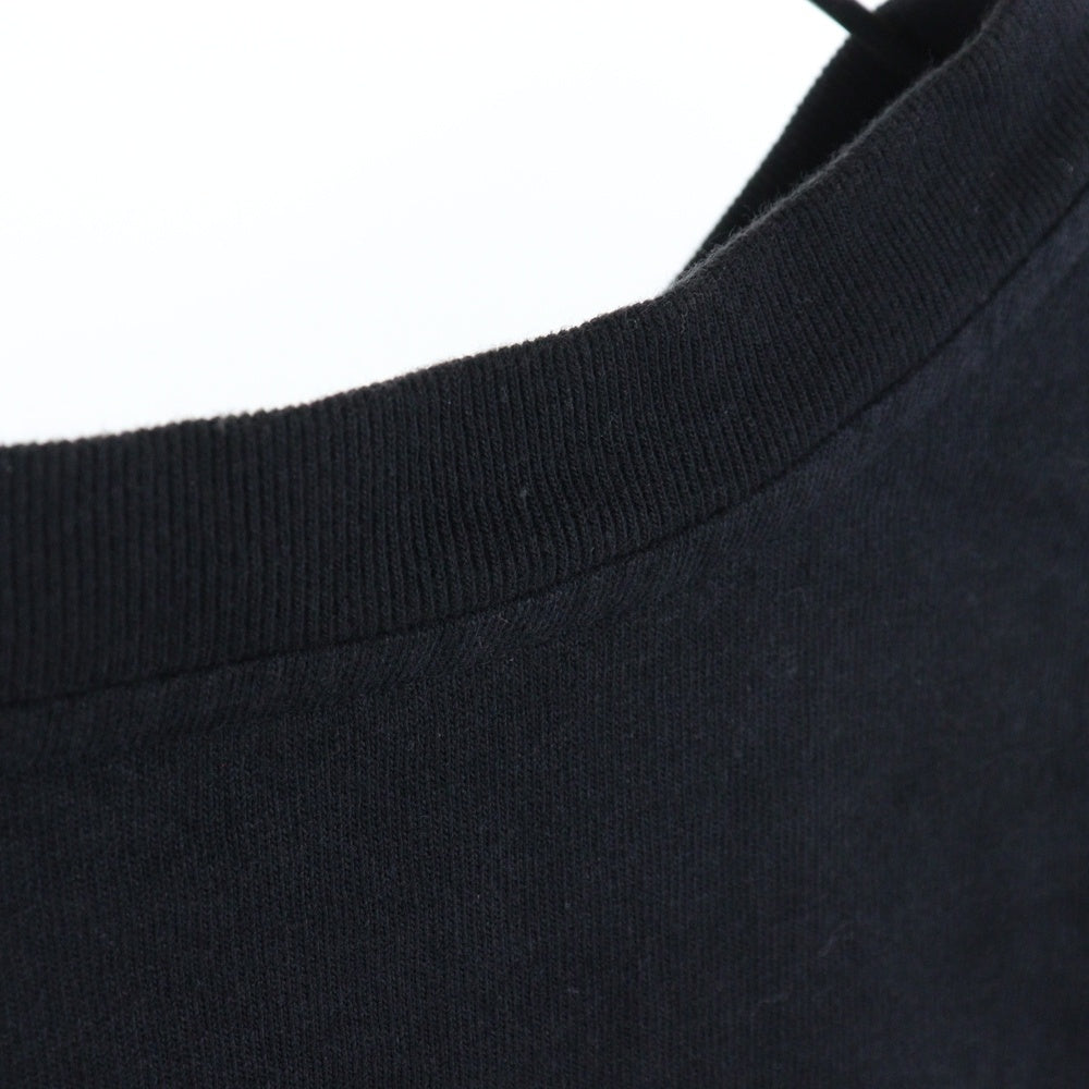cvtvlist(カタリスト) CTLS ロゴ両面プリント刺繍デザインクルーネック半袖Tシャツカットソー ブラック 2101090307