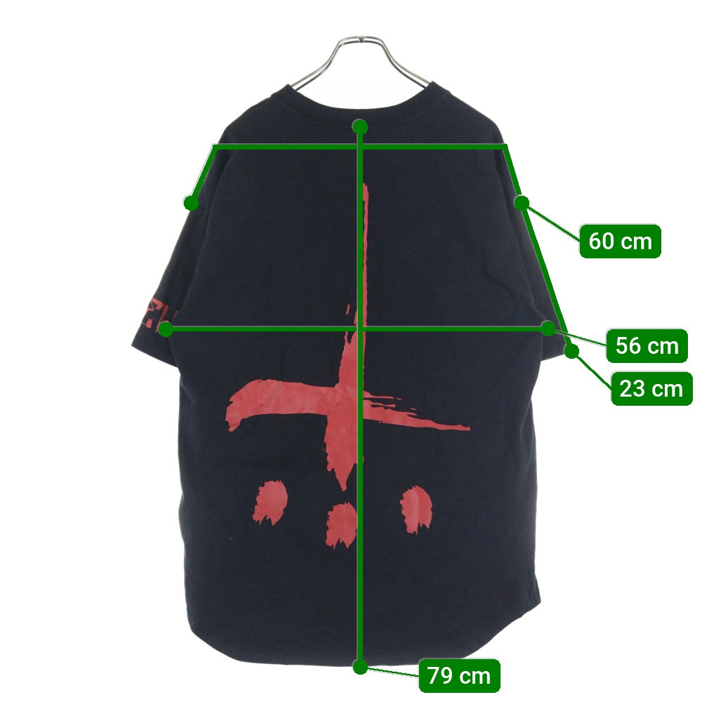 cvtvlist(カタリスト) CTLS ロゴ両面プリント刺繍デザインクルーネック半袖Tシャツカットソー ブラック 2101090307