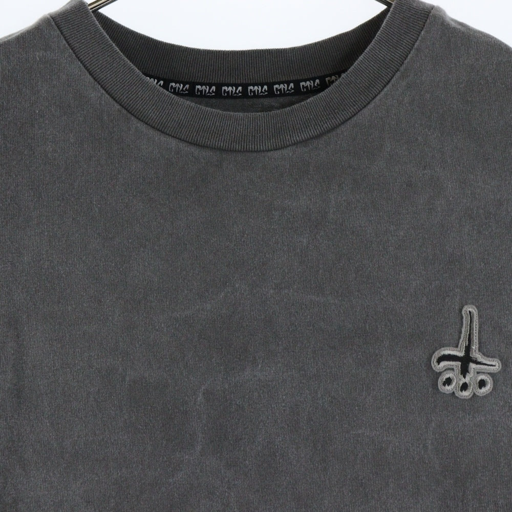 cvtvlist(カタリスト) CTLS ワンポイント刺繍デザインクルーネック半袖Tシャツカットソー グレー 2101090307