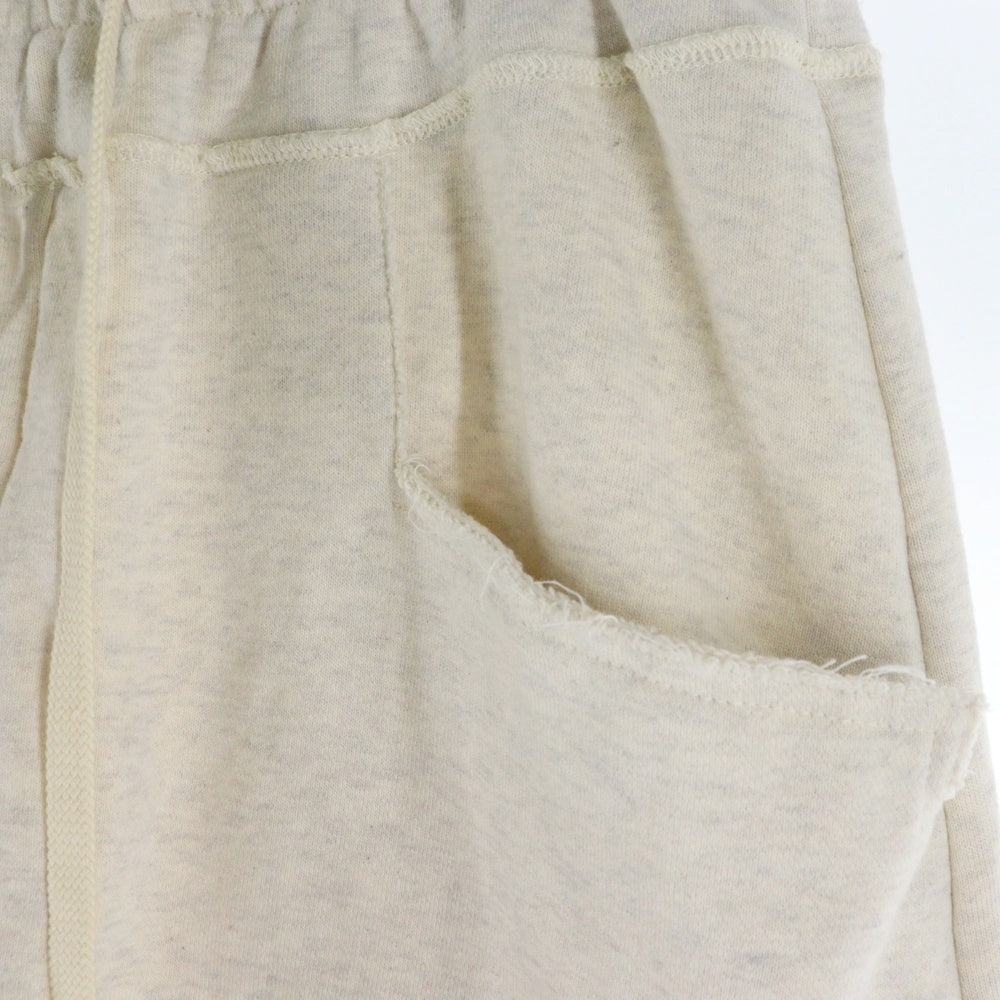 cvtvlist(カタリスト) CTLS ダメージ加工ロゴ刺繍入りスウェットトレーナーパンツ アイボリー