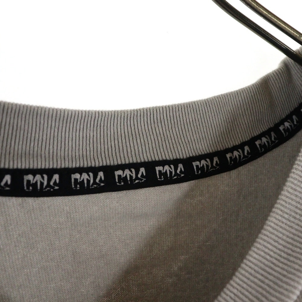 cvtvlist(カタリスト) 24SS CTLS ROSE TEE ローズグラフィック両面プリントクルーネック半袖Tシャツカットソー グレー