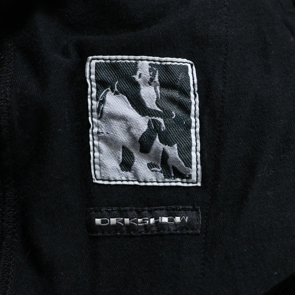 DRKSHDW(ダークシャドウ) 20AW PRISONNER DRAWSTRING プリズナードローストリング サルエルイージーパンツ ブラック DU20F1394