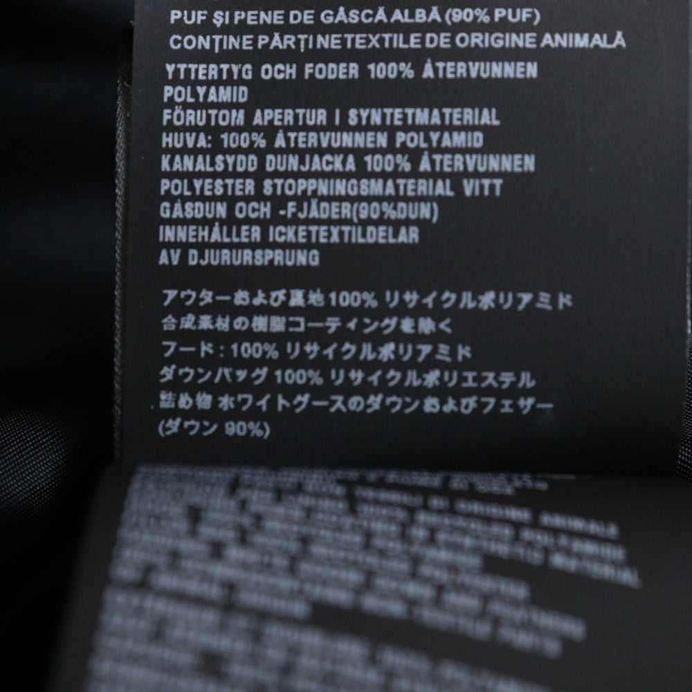 PRADA(プラダ) RE-NYLON ロゴプリント キルティングダウンジャケット ブラック SGB803