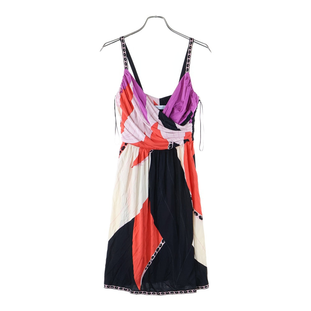 EMILIO PUCCI(エミリオプッチ) 総柄 バイカラーデイドレス シルク レディース マルチカラー 91RL40