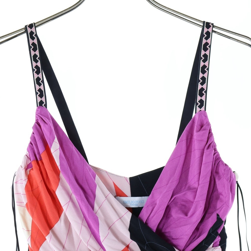 EMILIO PUCCI(エミリオプッチ) 総柄 バイカラーデイドレス シルク レディース マルチカラー 91RL40
