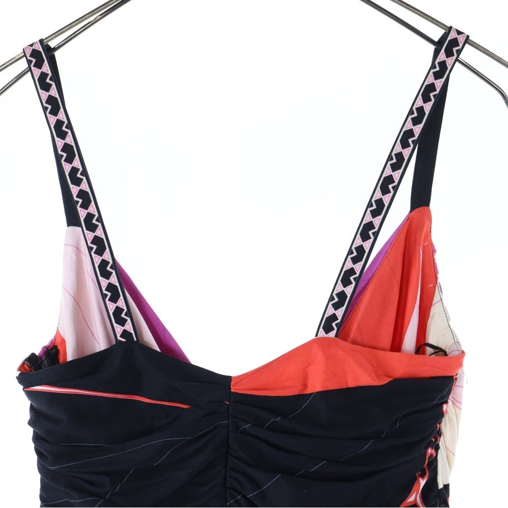 EMILIO PUCCI(エミリオプッチ) 総柄 バイカラーデイドレス シルク レディース マルチカラー 91RL40