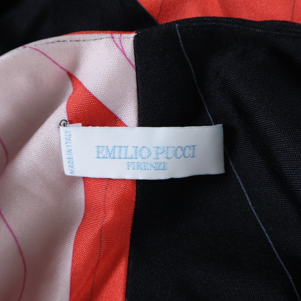 EMILIO PUCCI(エミリオプッチ) 総柄 バイカラーデイドレス シルク レディース マルチカラー 91RL40