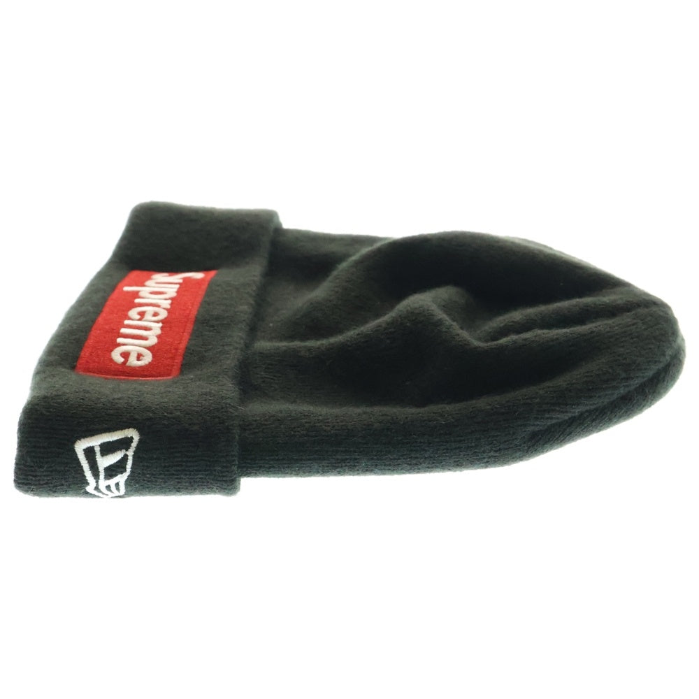 SUPREME(シュプリーム) ×NEWERA Box Logo Beanie ニューエラ ボックスロゴ ビーニー ニットキャップ 帽子 ブラック