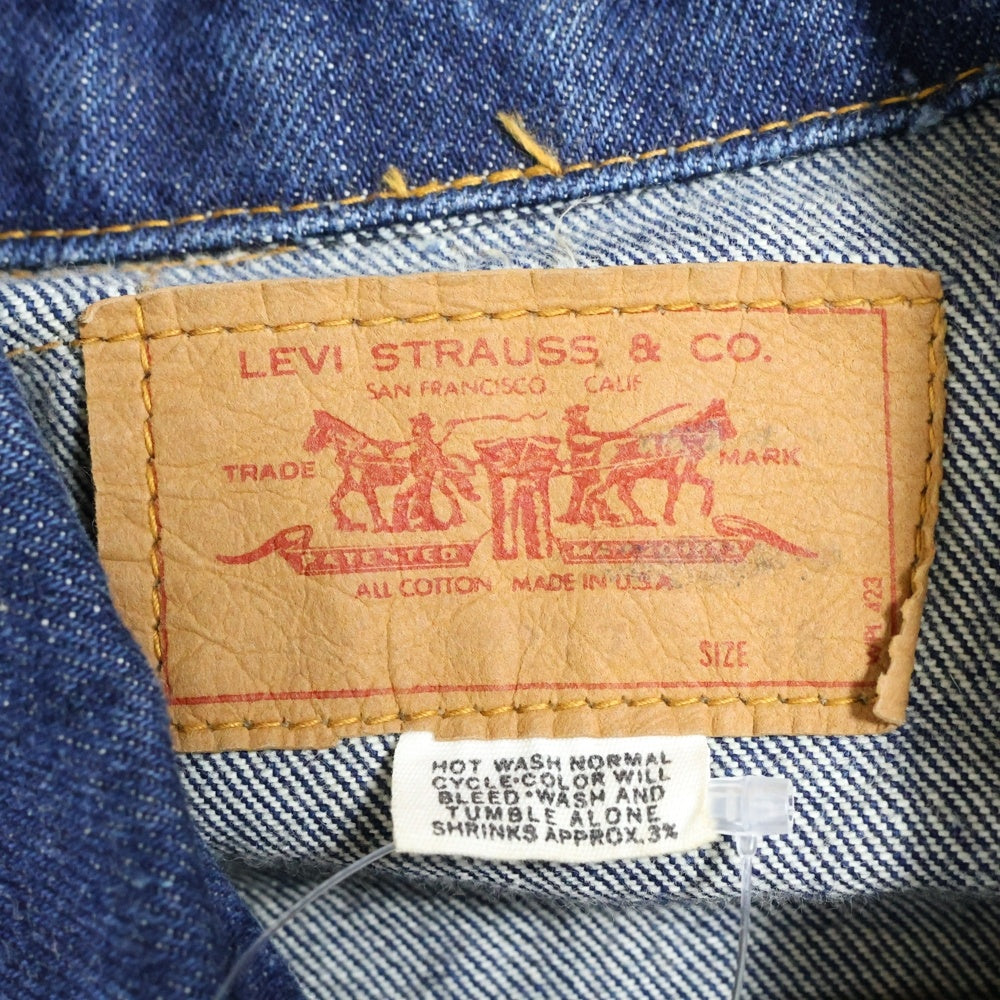 Levi's(リーバイス) VINTAGE 60-70s 70505 4th ビッグE ボタン裏526 不均等V ポケット裏シングル デニムジャケット インディゴ