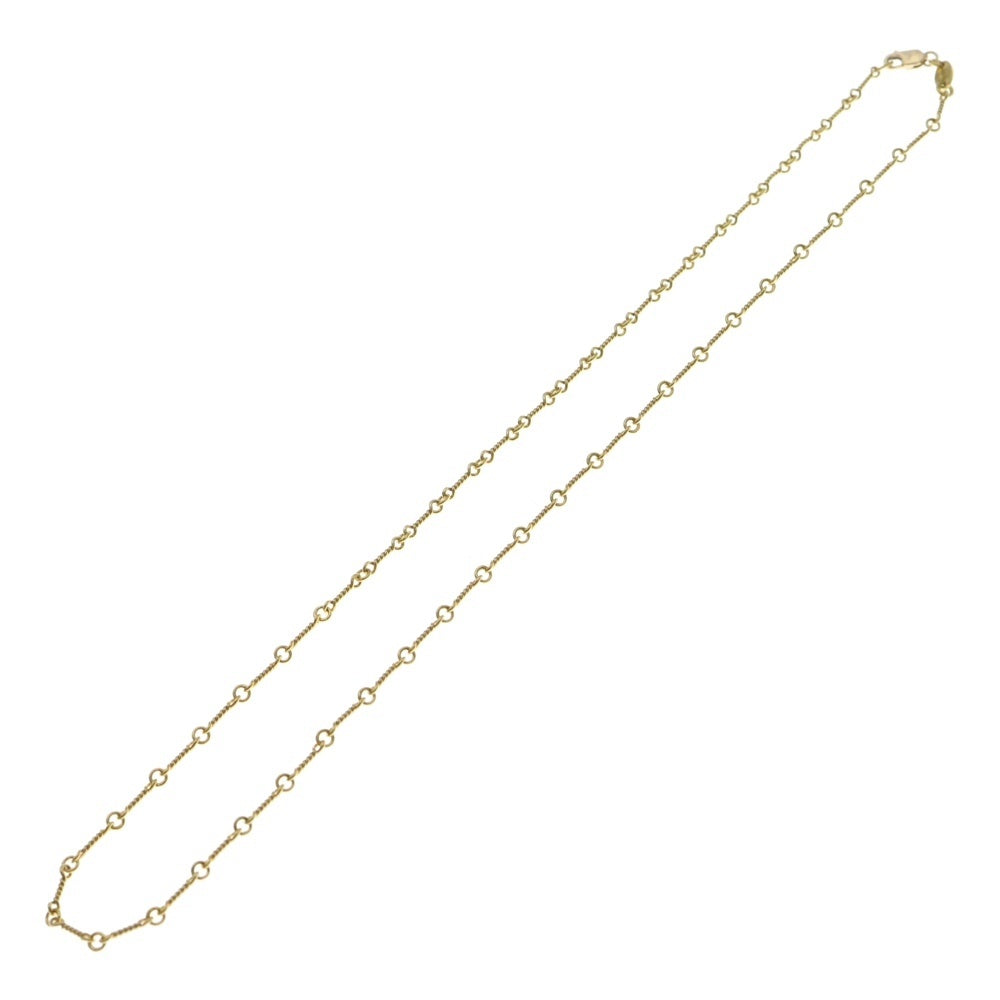 CHROME HEARTS(クロムハーツ) 22K NECKCHAIN T18 ツイストチェーンネックレス 18inch ゴールド BCA014