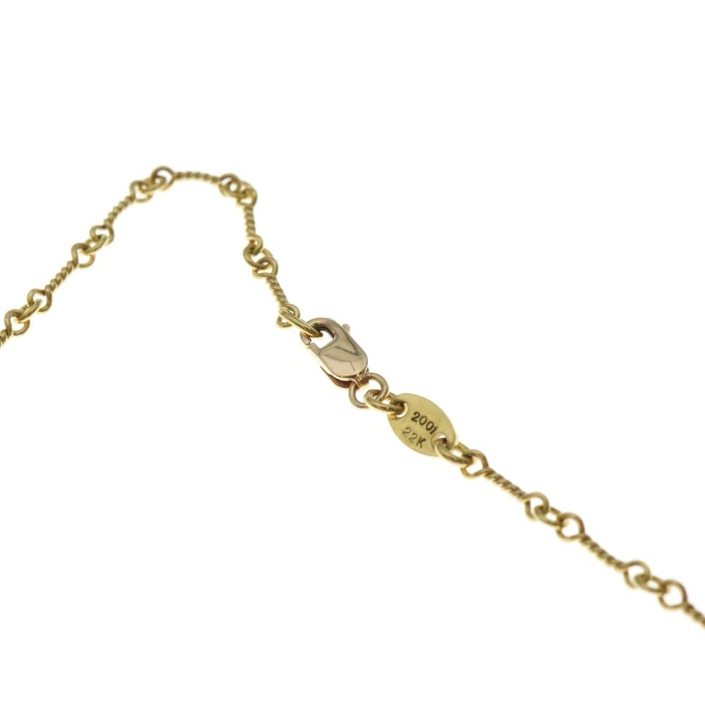 CHROME HEARTS(クロムハーツ) 22K NECKCHAIN T18 ツイストチェーンネックレス 18inch ゴールド BCA014