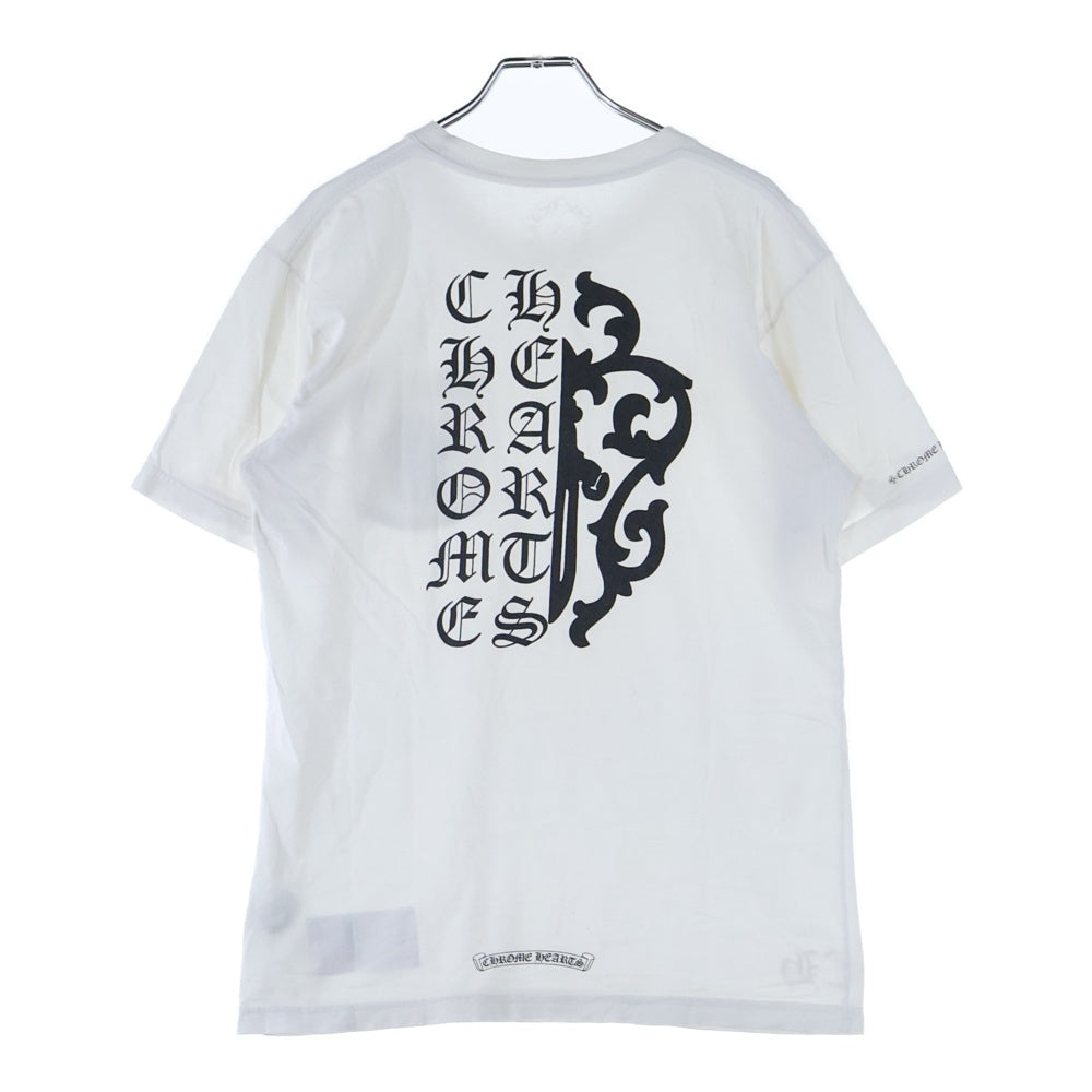 CHROME HEARTS(クロムハーツ) VineDageer Pocket S/S Tee ヴァインダガーロゴプリント 半袖ポケットTシャツ カットソー ホワイト