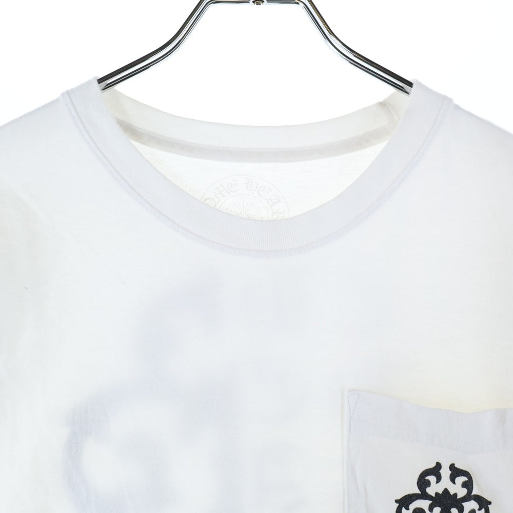 CHROME HEARTS(クロムハーツ) VineDageer Pocket S/S Tee ヴァインダガーロゴプリント 半袖ポケットTシャツ カットソー ホワイト