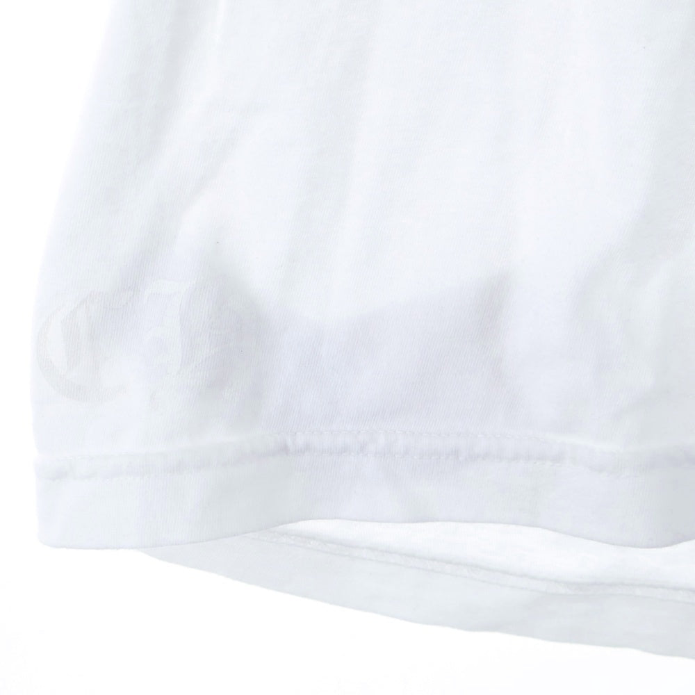 CHROME HEARTS(クロムハーツ) NECK LOGO TEE ネックロゴプリント クルーネック半袖Tシャツカットソー ホワイト