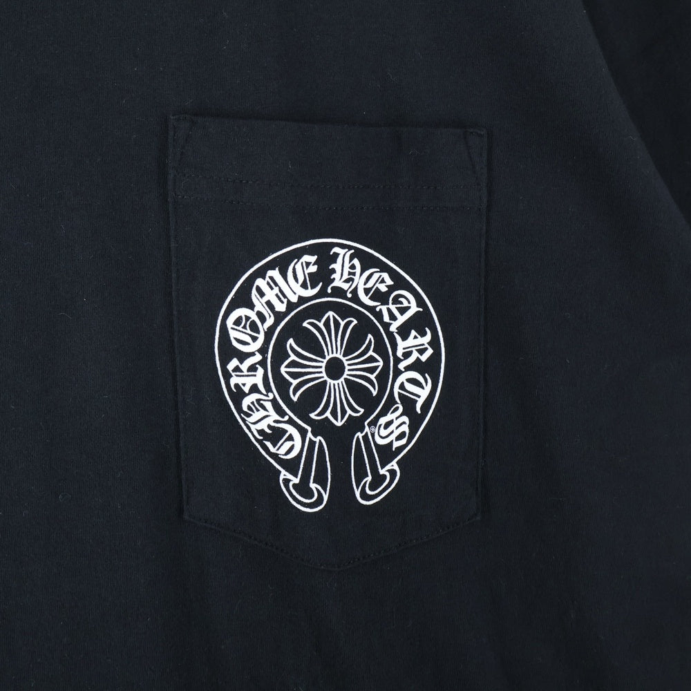 CHROME HEARTS(クロムハーツ) Honolulu CHプラス ホースシュー クルーネック半袖Tシャツカットソー ブラック
