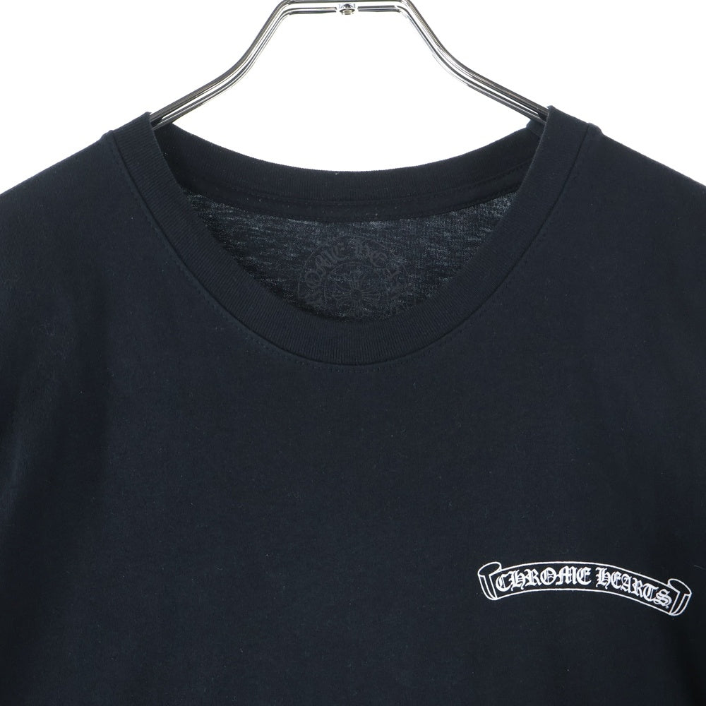 CHROME HEARTS(クロムハーツ) LAS VEGAS 両面プリント クルーネック半袖Tシャツカットソー ブラック