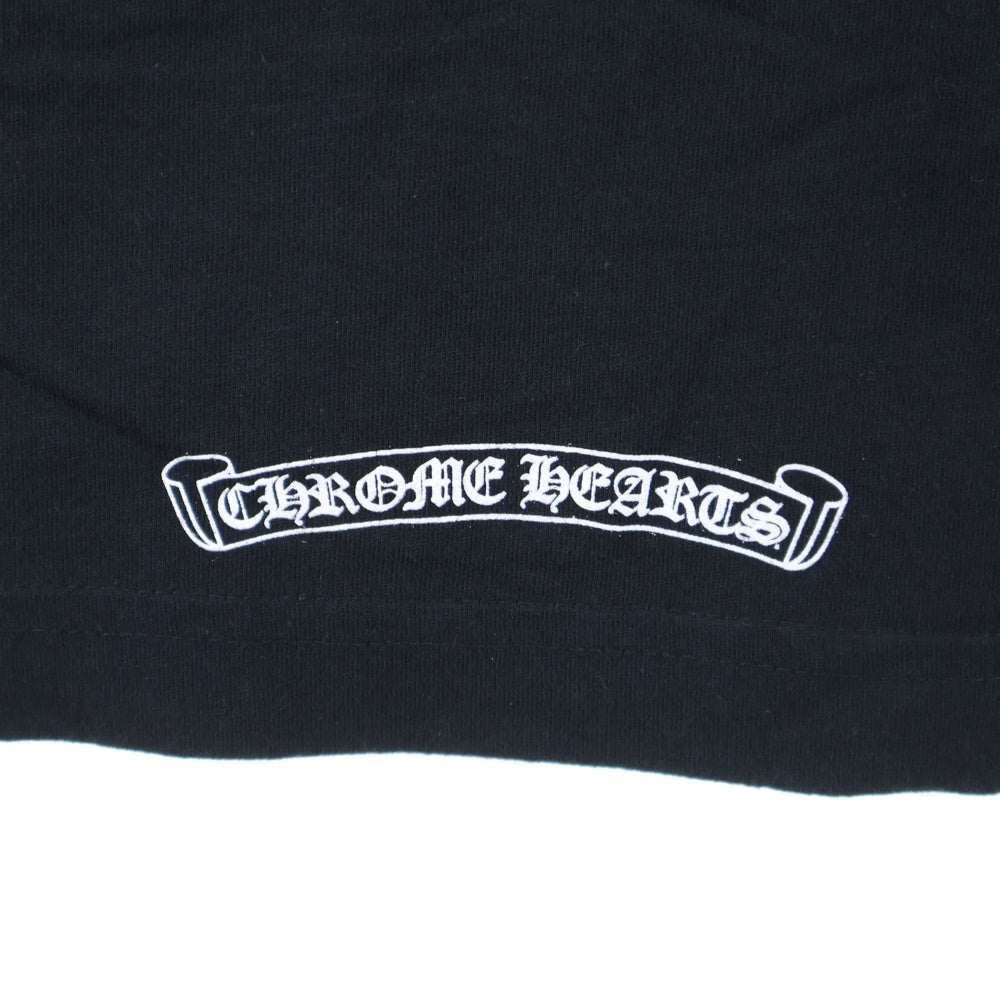 CHROME HEARTS(クロムハーツ) LAS VEGAS 両面プリント クルーネック半袖Tシャツカットソー ブラック