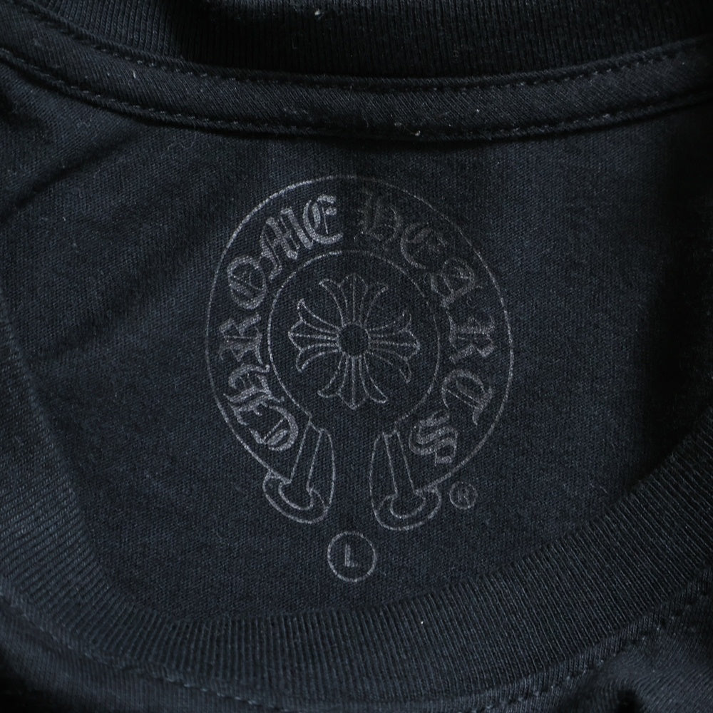 CHROME HEARTS(クロムハーツ) LAS VEGAS 両面プリント クルーネック半袖Tシャツカットソー ブラック