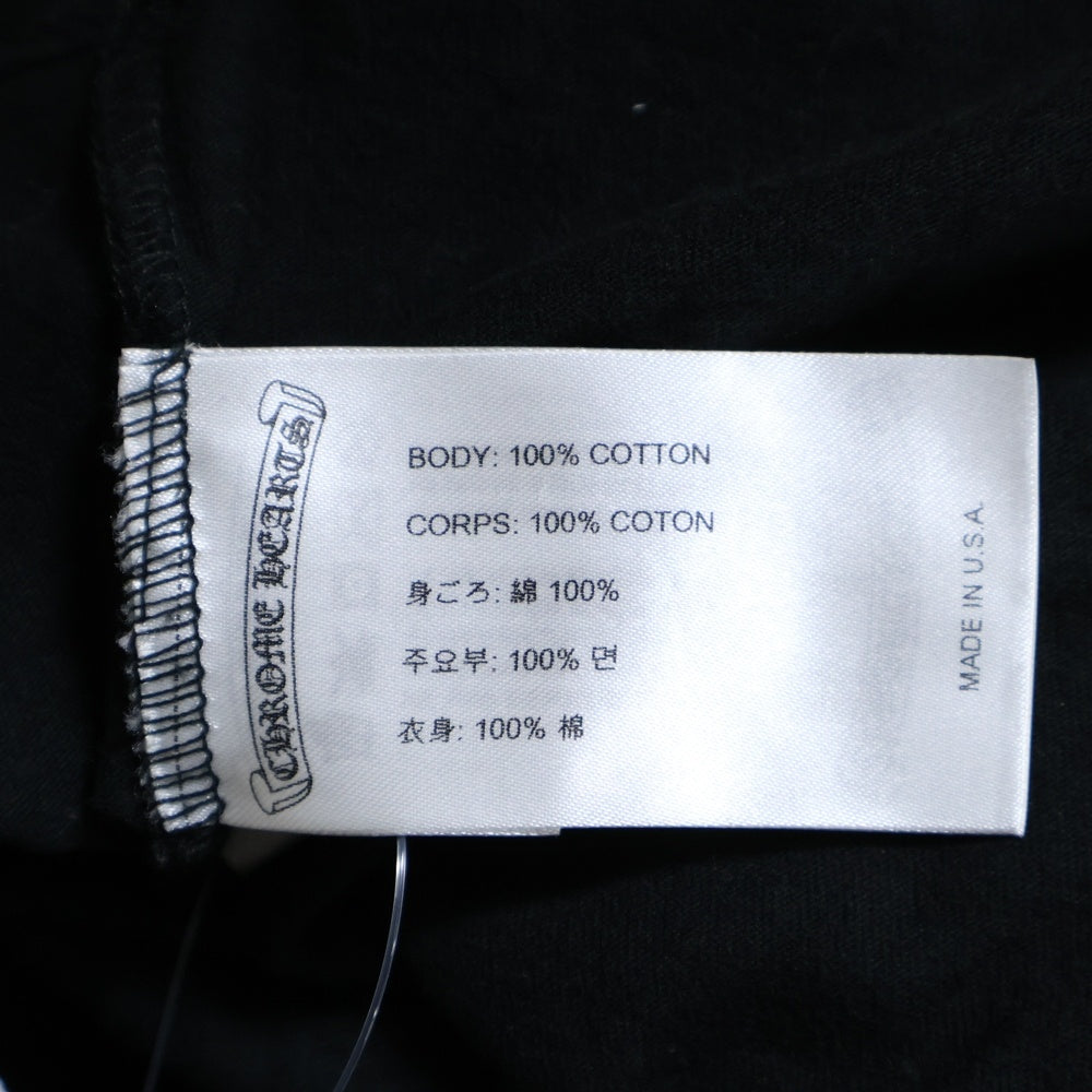CHROME HEARTS(クロムハーツ) LAS VEGAS 両面プリント クルーネック半袖Tシャツカットソー ブラック