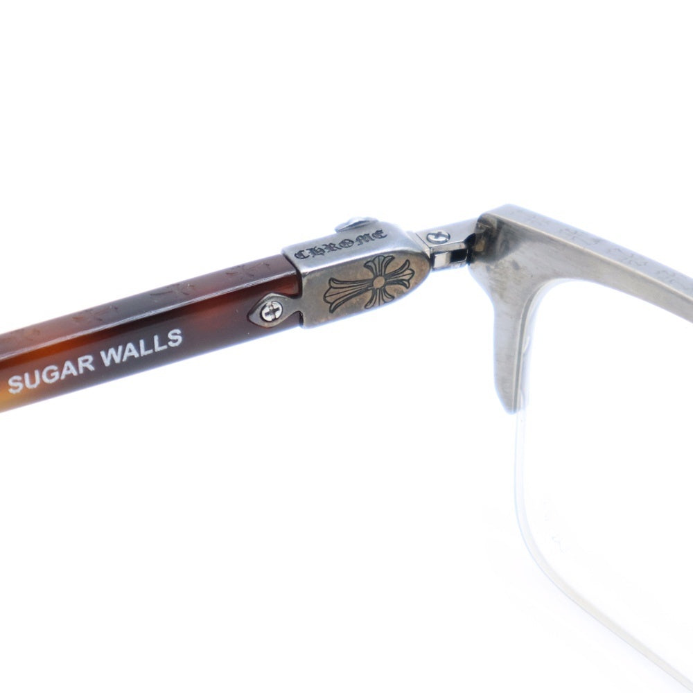 CHROME HEARTS(クロムハーツ) SUGAR WALLS CHクロステンプル ウェリントンサングラス アイウェア 眼鏡 ブラック