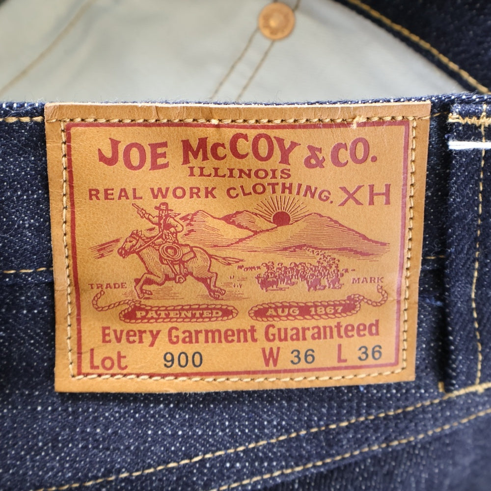 JOE McCOY(ジョーマッコイ) Lot.900 針刺しバックルリジット ワイドストレートデニムパンツ インディゴ MP18105