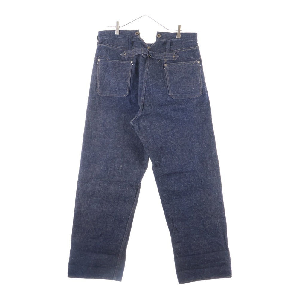 NIGEL CABOURN(ナイジェルケーボン) 針刺しバックルワイドストレートデニムパンツ インディゴ 80470-00-50025