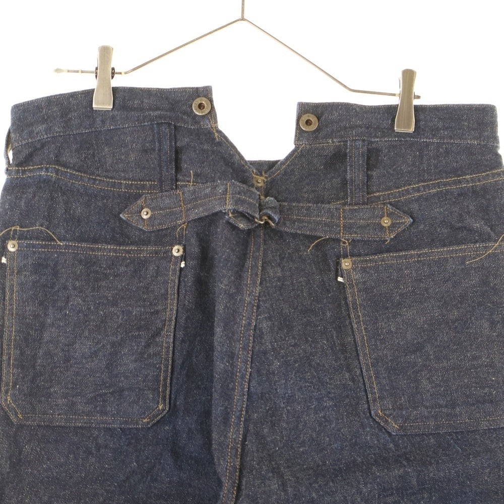 NIGEL CABOURN(ナイジェルケーボン) 針刺しバックルワイドストレートデニムパンツ インディゴ 80470-00-50025