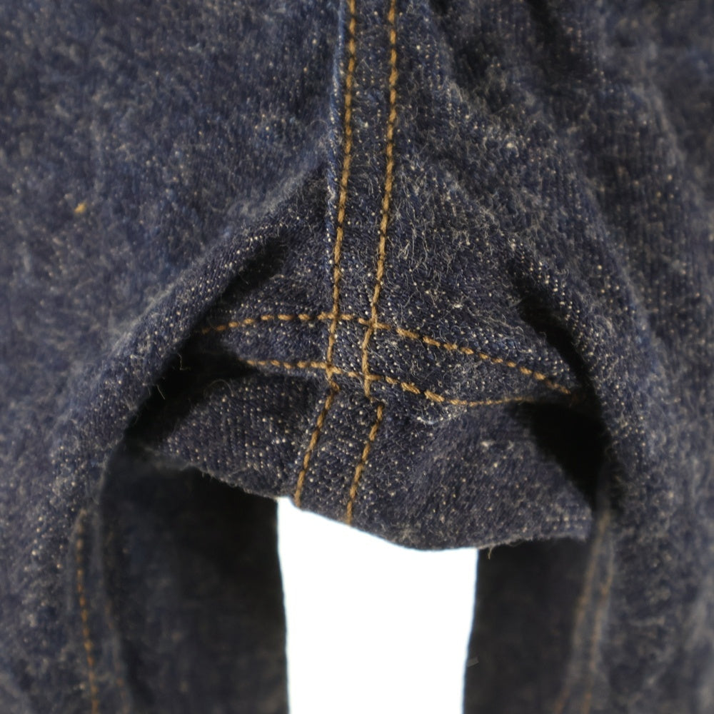 NIGEL CABOURN(ナイジェルケーボン) 針刺しバックルワイドストレートデニムパンツ インディゴ 80470-00-50025