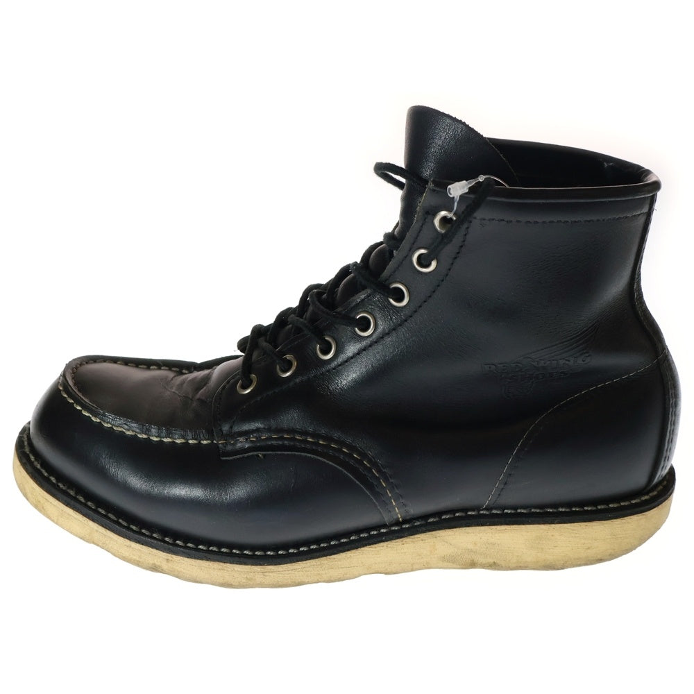 RED WING(レッド ウイング) 8130 7ホールレースアップハイカットレザーワークブーツ ブラック