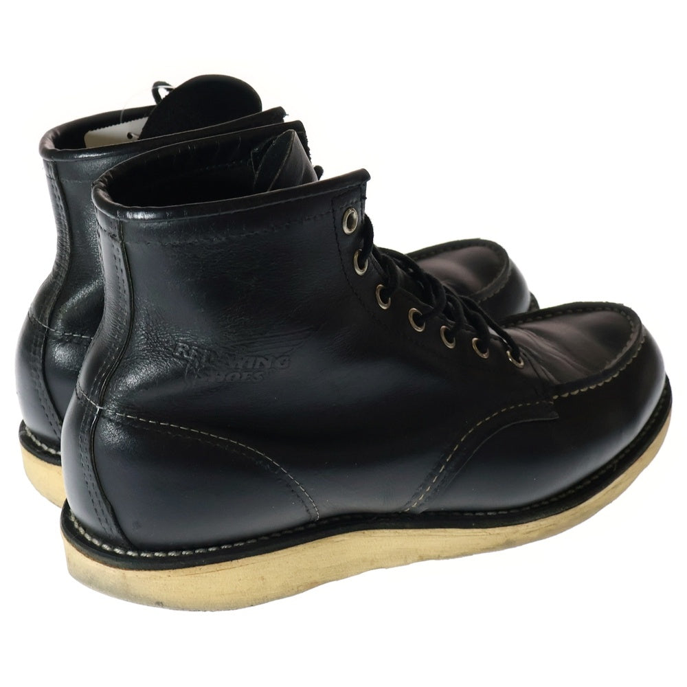 RED WING(レッド ウイング) 8130 7ホールレースアップハイカットレザーワークブーツ ブラック