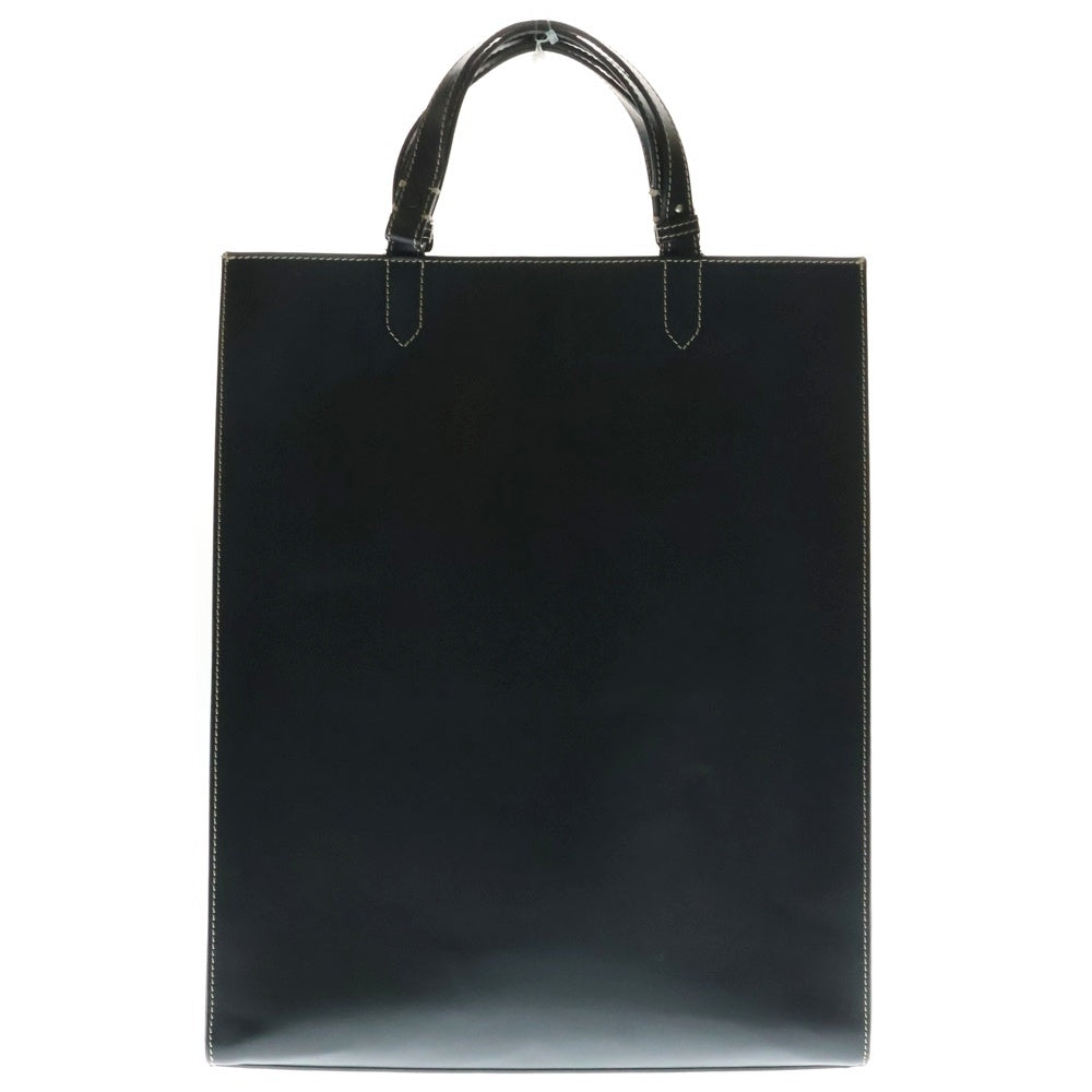Maison Martin Margiela(メゾンマルタンマルジェラ) フロントロゴ レザー トートバッグ ブラック S55WC0122